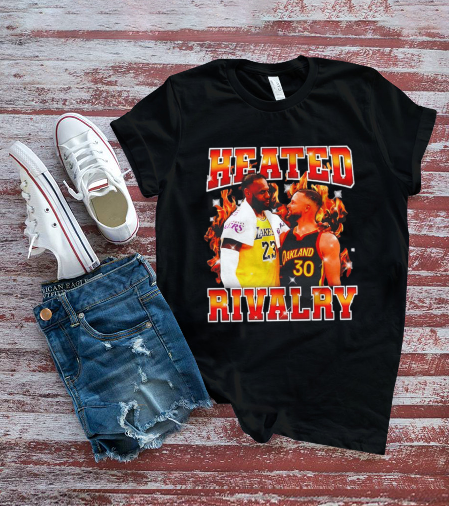 Heated Rivalry Lebron Lakers 23 Steph Oakland 30 T-Shirt