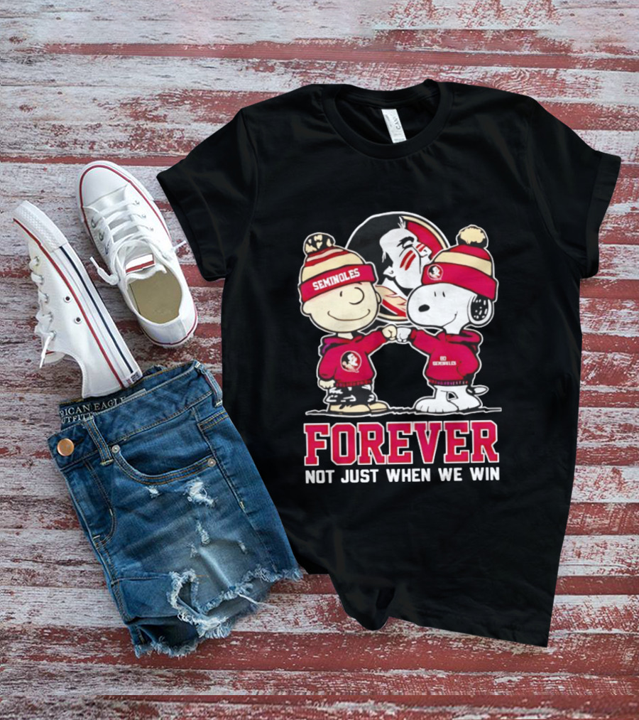 Charlie Brown Snoopy Seminoles Forever Not Just When We Win T-Shirt
