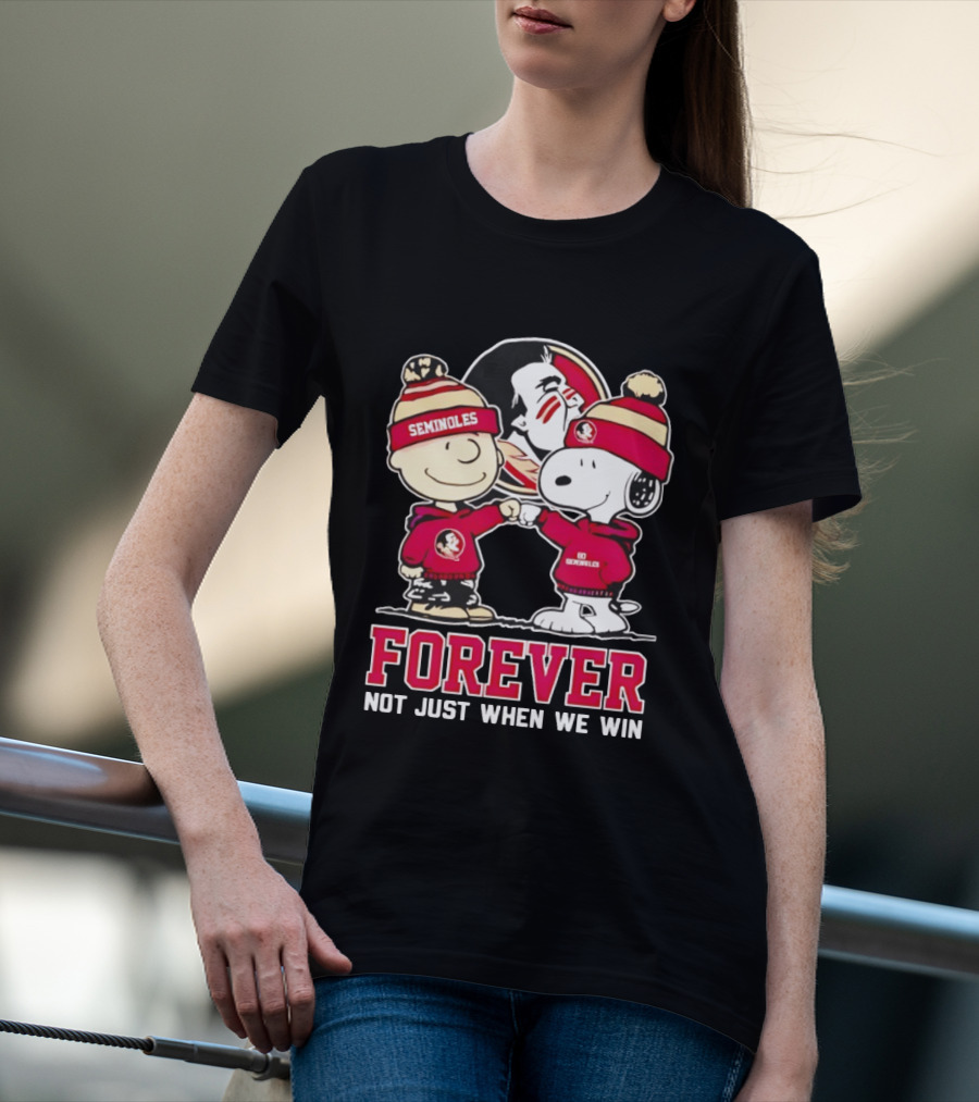 Charlie Brown Snoopy Seminoles Forever Not Just When We Win T-Shirt
