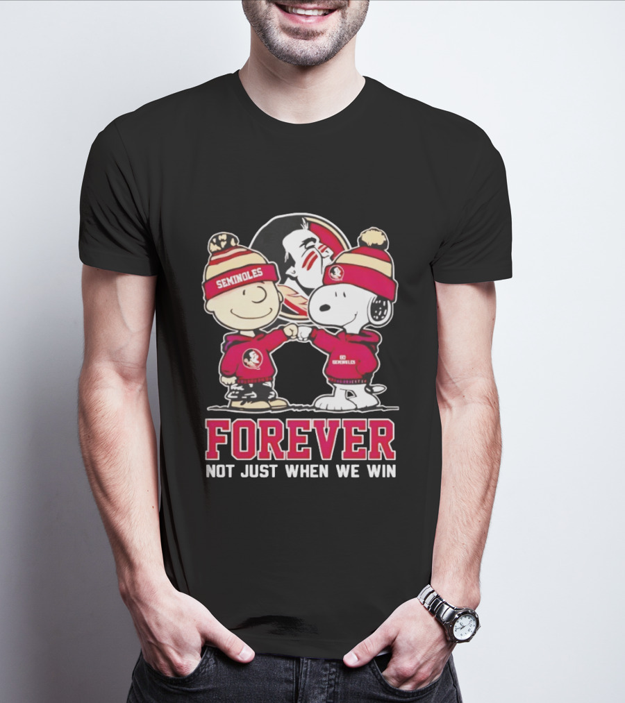 Charlie Brown Snoopy Seminoles Forever Not Just When We Win T-Shirt