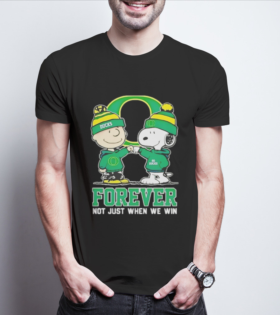 Peanuts Snoopy Charlie Brown Oregon Ducks Forever Not Just When We Win T-Shirt
