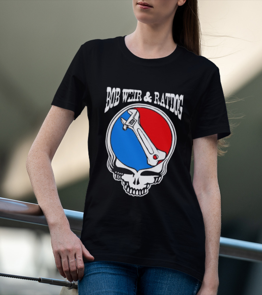 Bob Weir And Ratdog Skull Wrench Red Blue T-Shirt