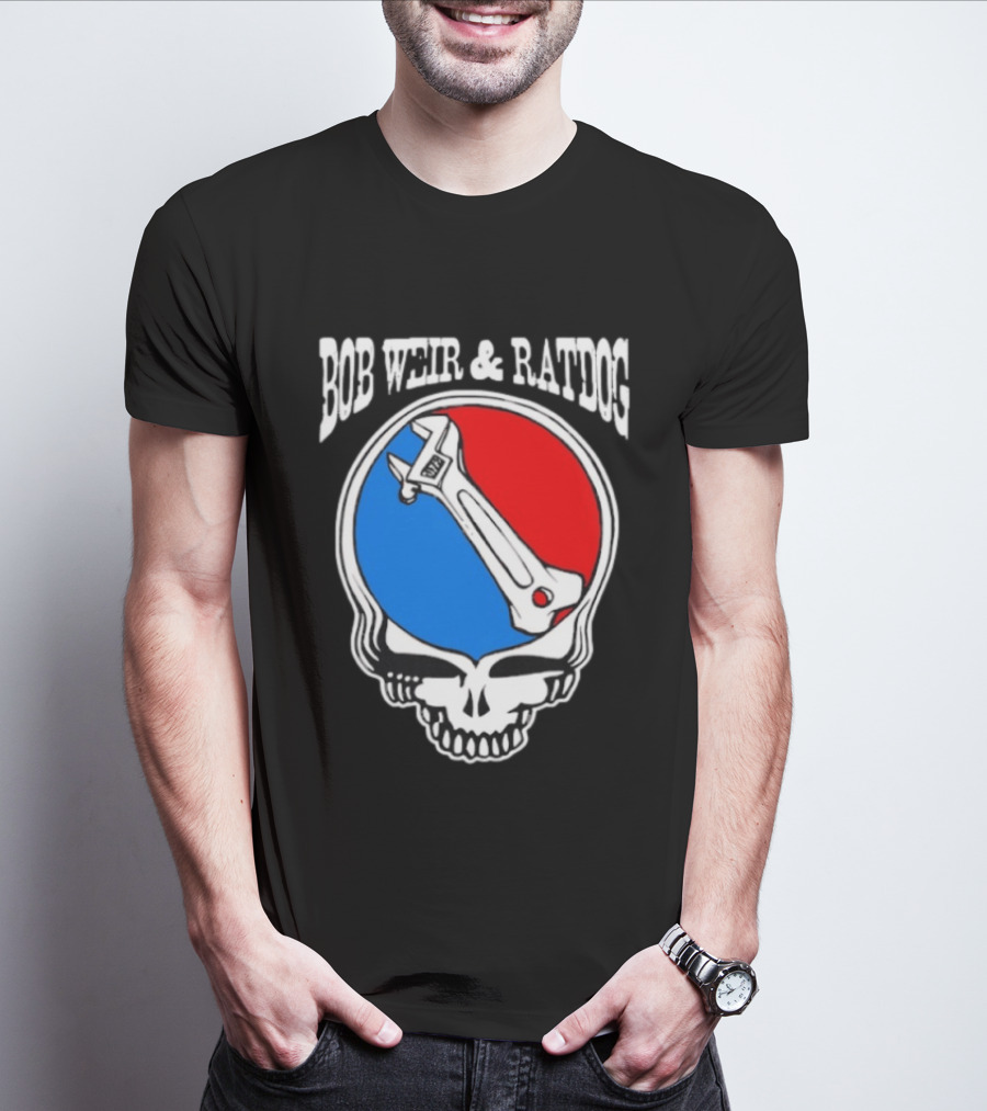 Bob Weir And Ratdog Skull Wrench Red Blue T-Shirt