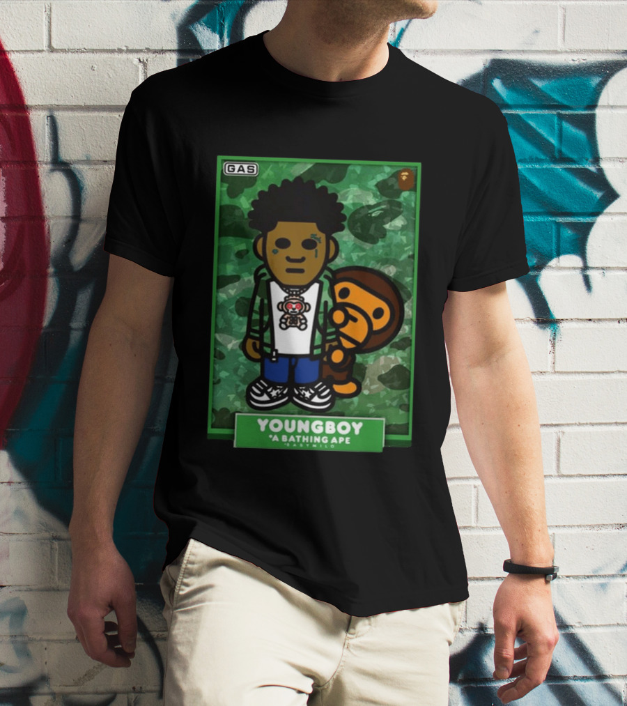 YOUNGBOY A Bathing Ape BAPE Milo Collaboration T-Shirt