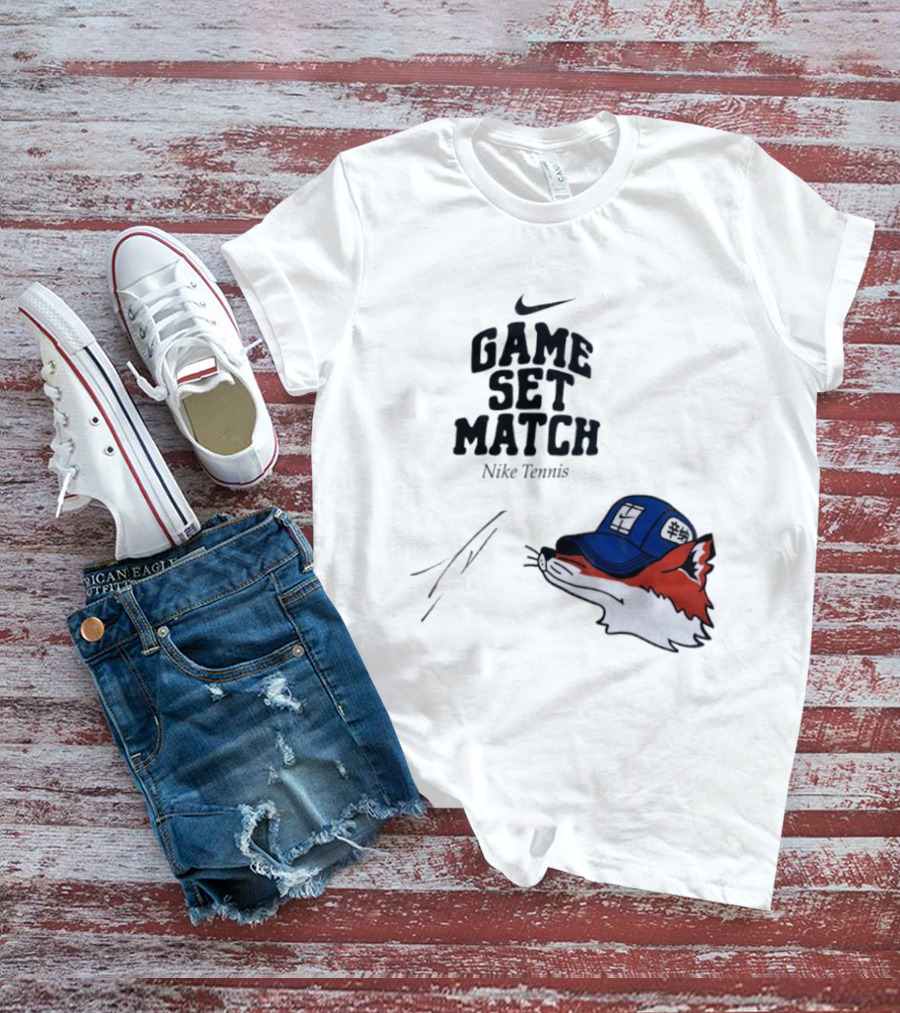Nike Tennis Game Set Match Fox T-Shirt