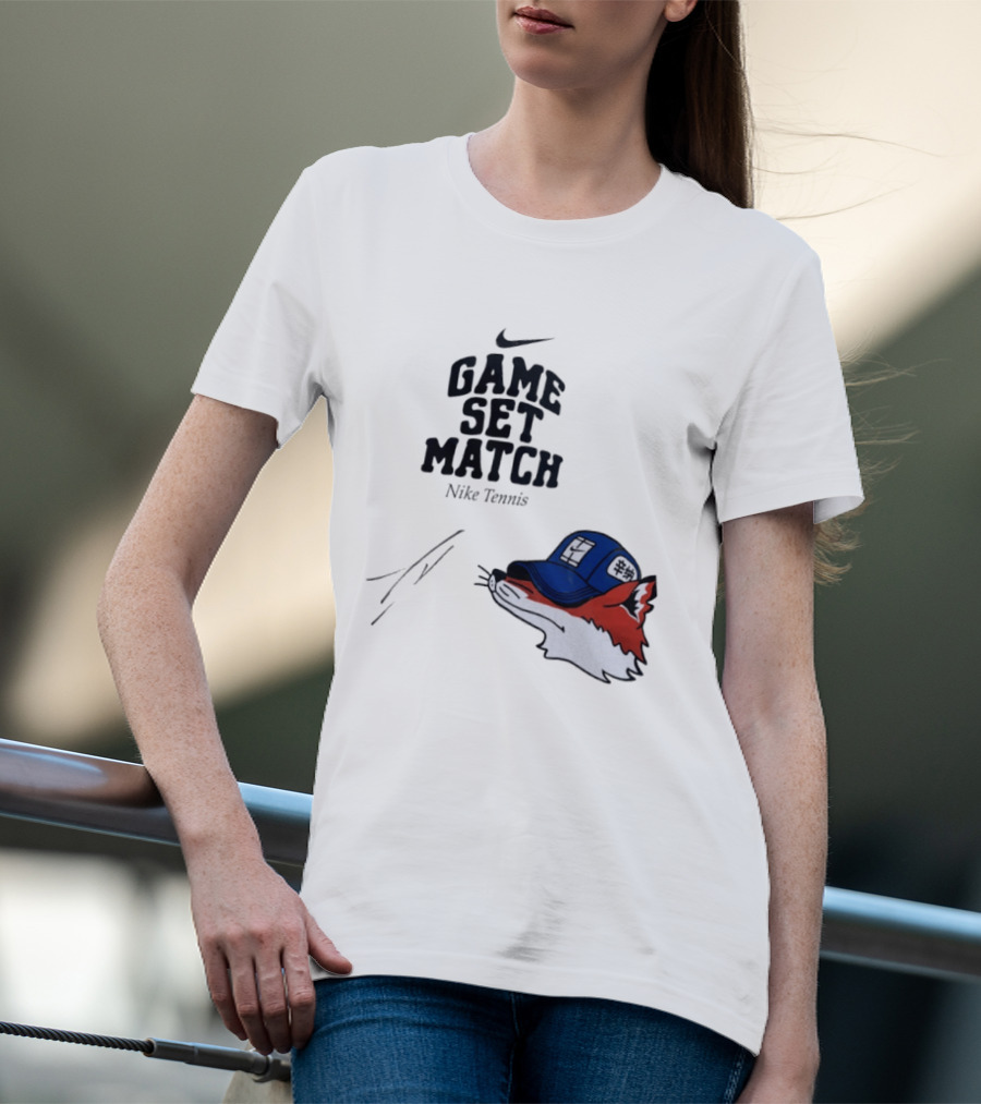 Nike Tennis Game Set Match Fox T-Shirt