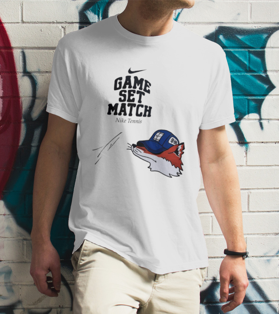 Nike Tennis Game Set Match Fox T-Shirt