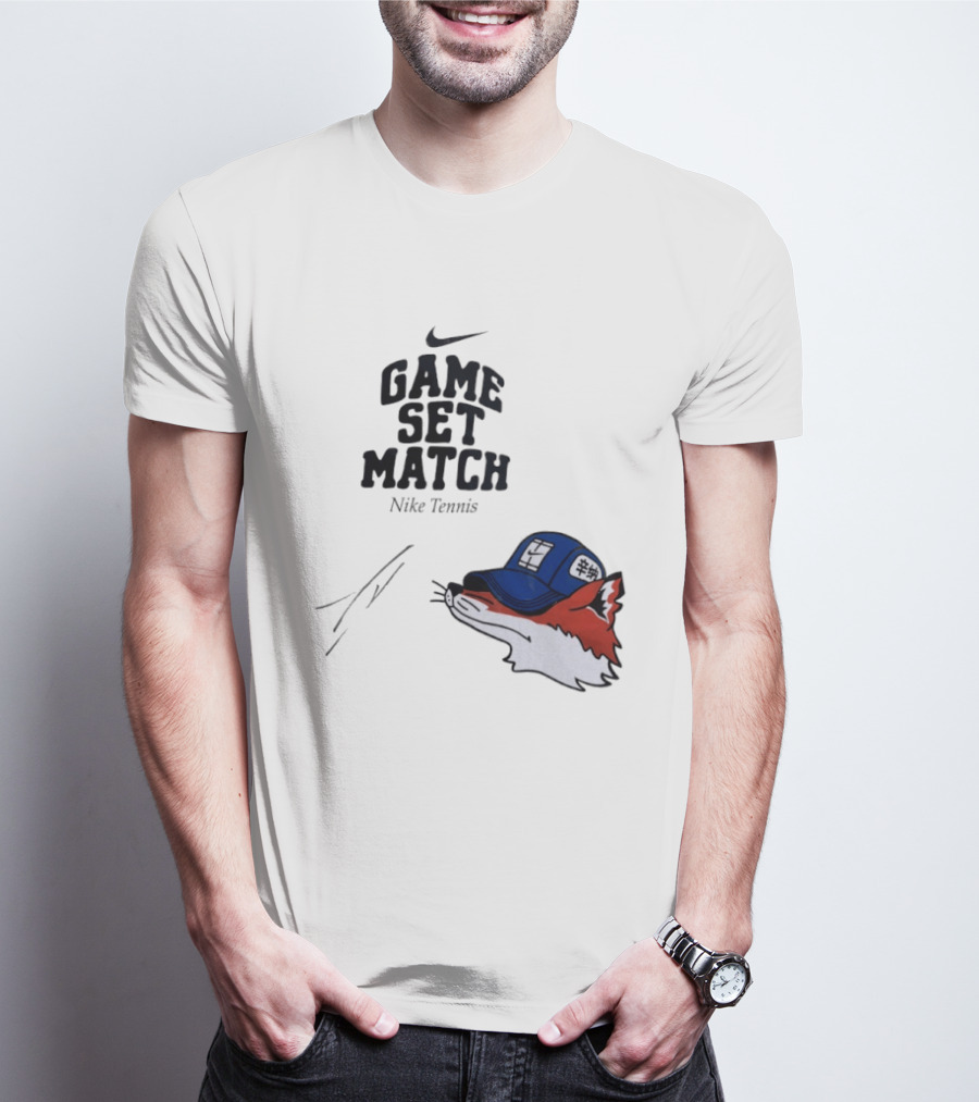 Nike Tennis Game Set Match Fox T-Shirt