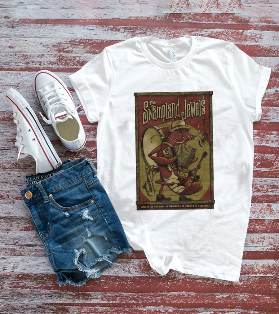 The Swampland Jewels 2026 Tour February Rock Island Davenport North Liberty Iowa City Cedar Rapids T-Shirt