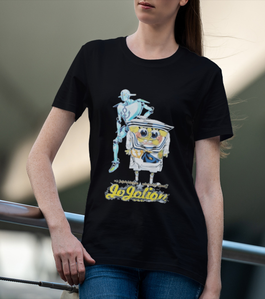JoJolion SpongeBob Crossover With Robotic T-Shirt