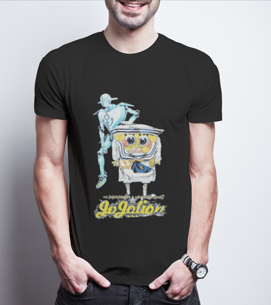 JoJolion SpongeBob Crossover With Robotic T-Shirt