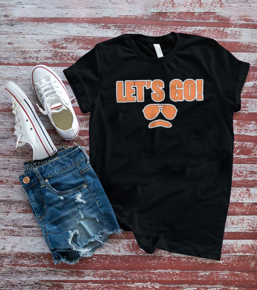 Dave Swerski Let's Go Orange Sunglasses Mustache T-Shirt