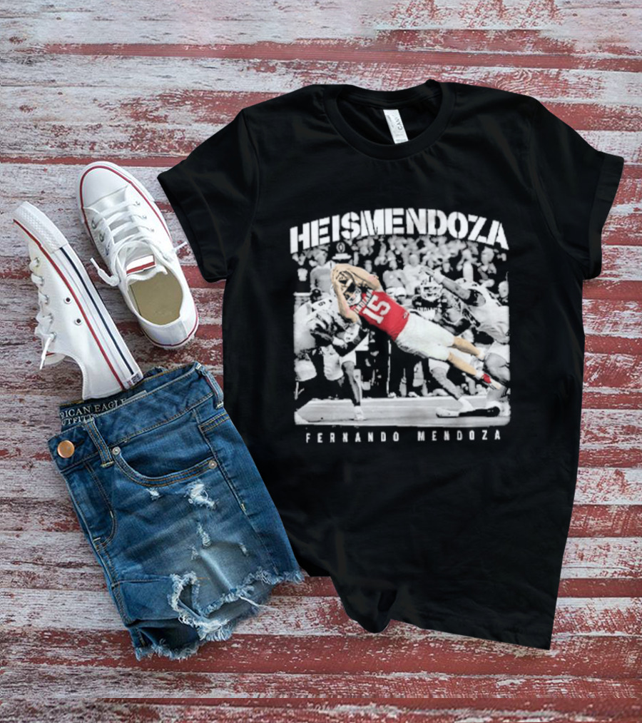 Heisman Mendoza Fernando Mendoza Indiana Hoosiers Fourth Down Run T-Shirt
