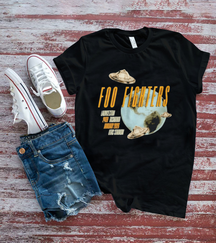 Foo Fighters Launceston UFO Tasmania January 2026 UTAS Stadium T-Shirt