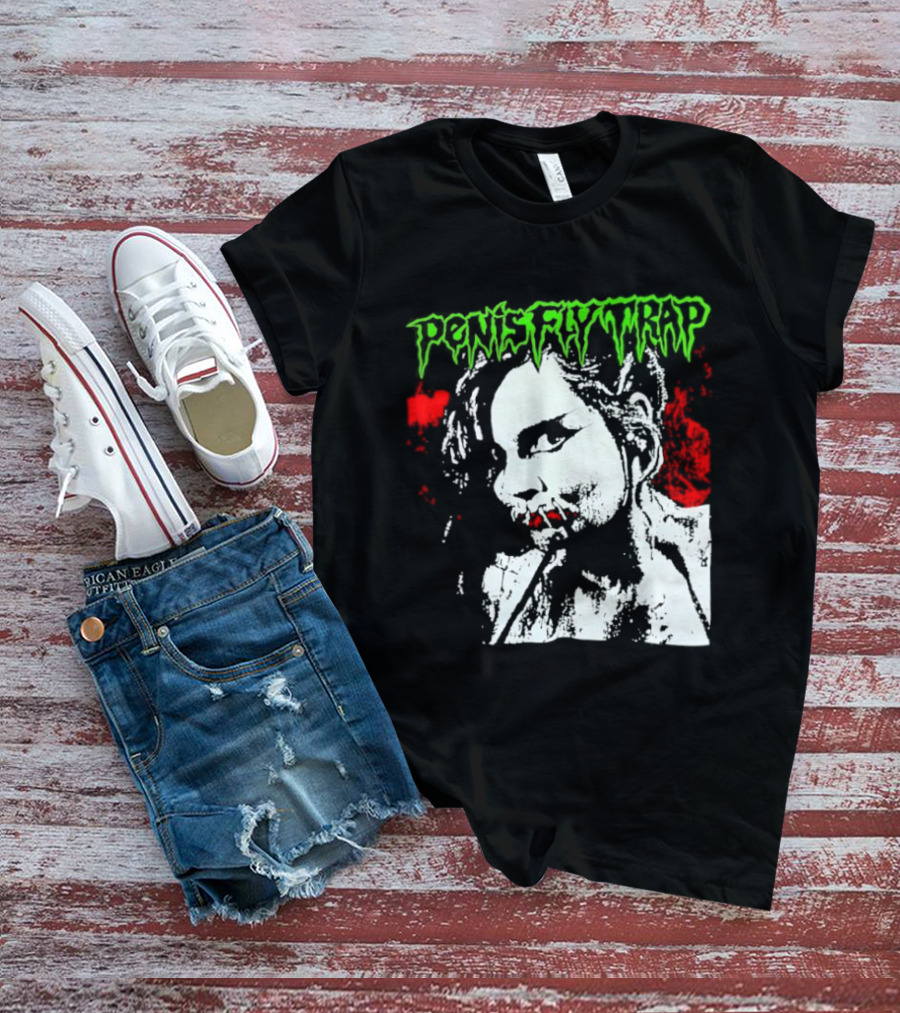 Penis Flytrap Horror Aesthetic Red Green T-Shirt