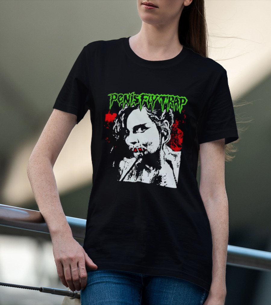 Penis Flytrap Horror Aesthetic Red Green T-Shirt