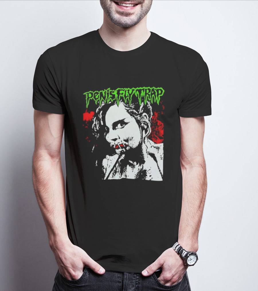 Penis Flytrap Horror Aesthetic Red Green T-Shirt