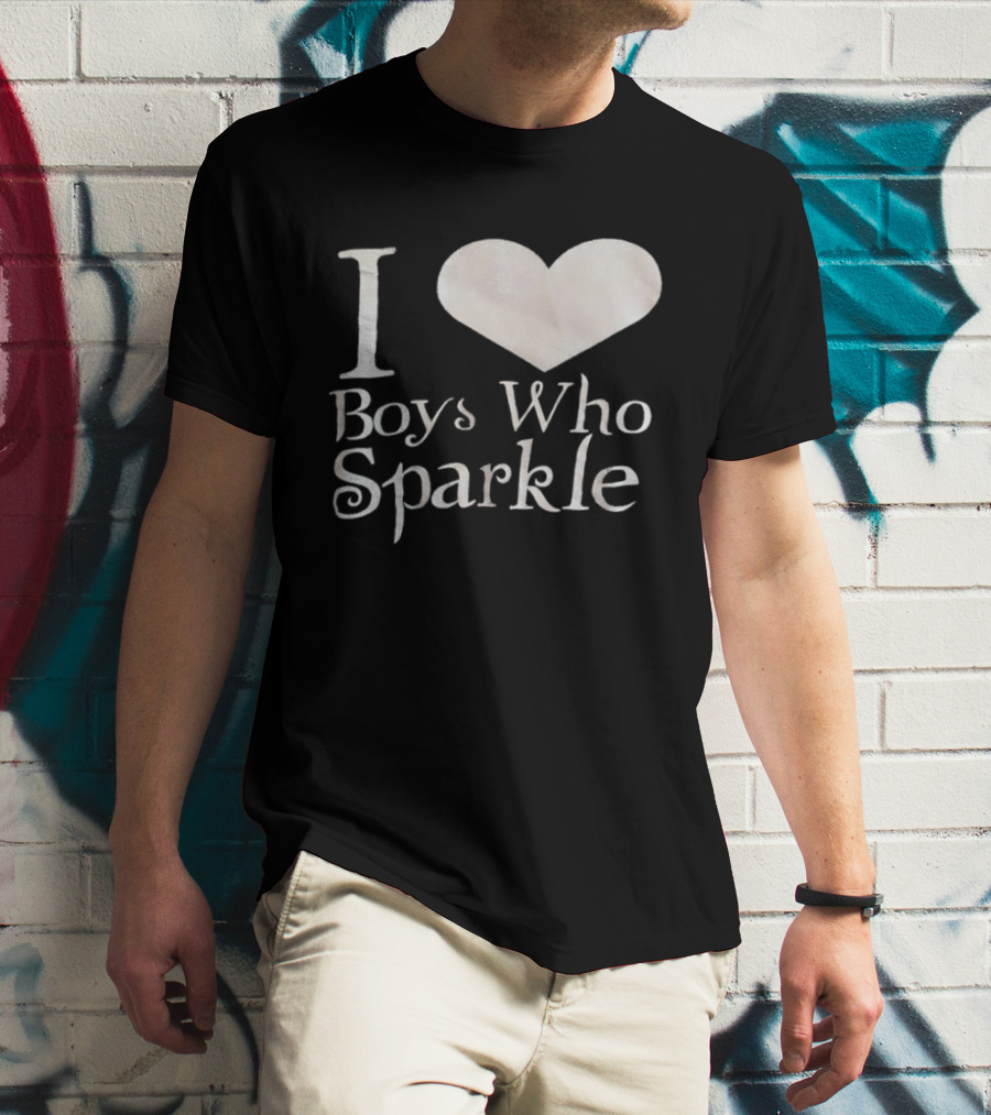 I Love Boys Who Sparkle Twilight Inspired Phrase T-Shirt