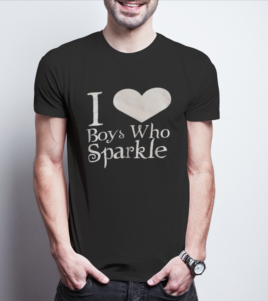 I Love Boys Who Sparkle Twilight Inspired Phrase T-Shirt