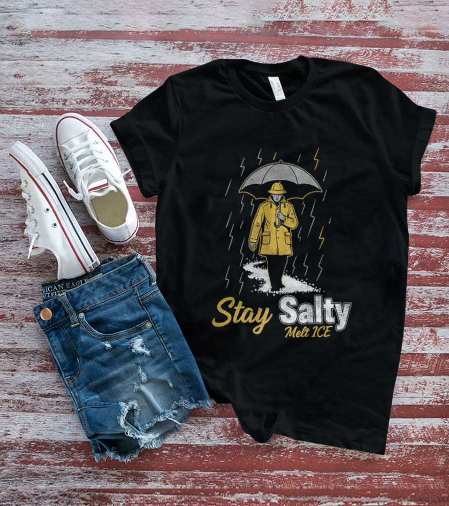 Stay Salty Melt ICE Anti Trump Political Umbrella Raincoat Protest T-Shirt