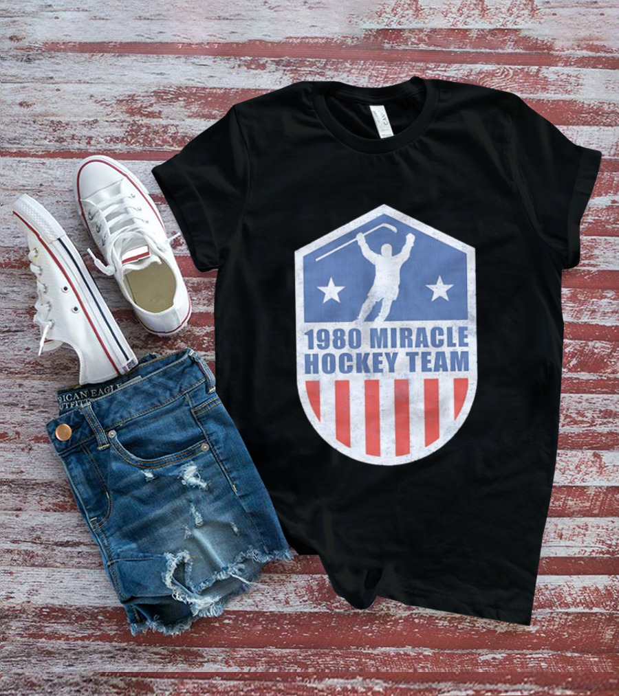 1980 Miracle Hockey Team USA Victory Stars And Stripes T-Shirt