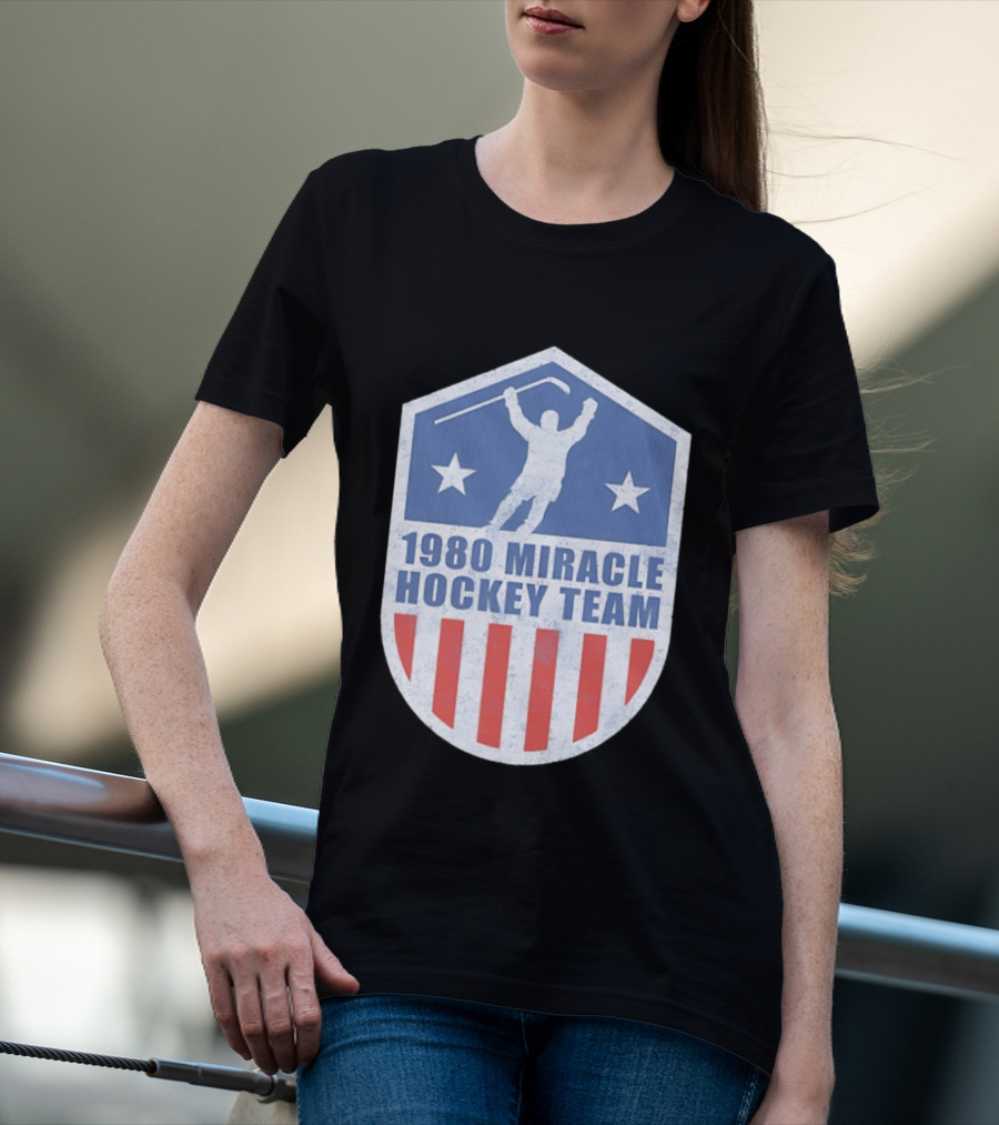 1980 Miracle Hockey Team USA Victory Stars And Stripes T-Shirt
