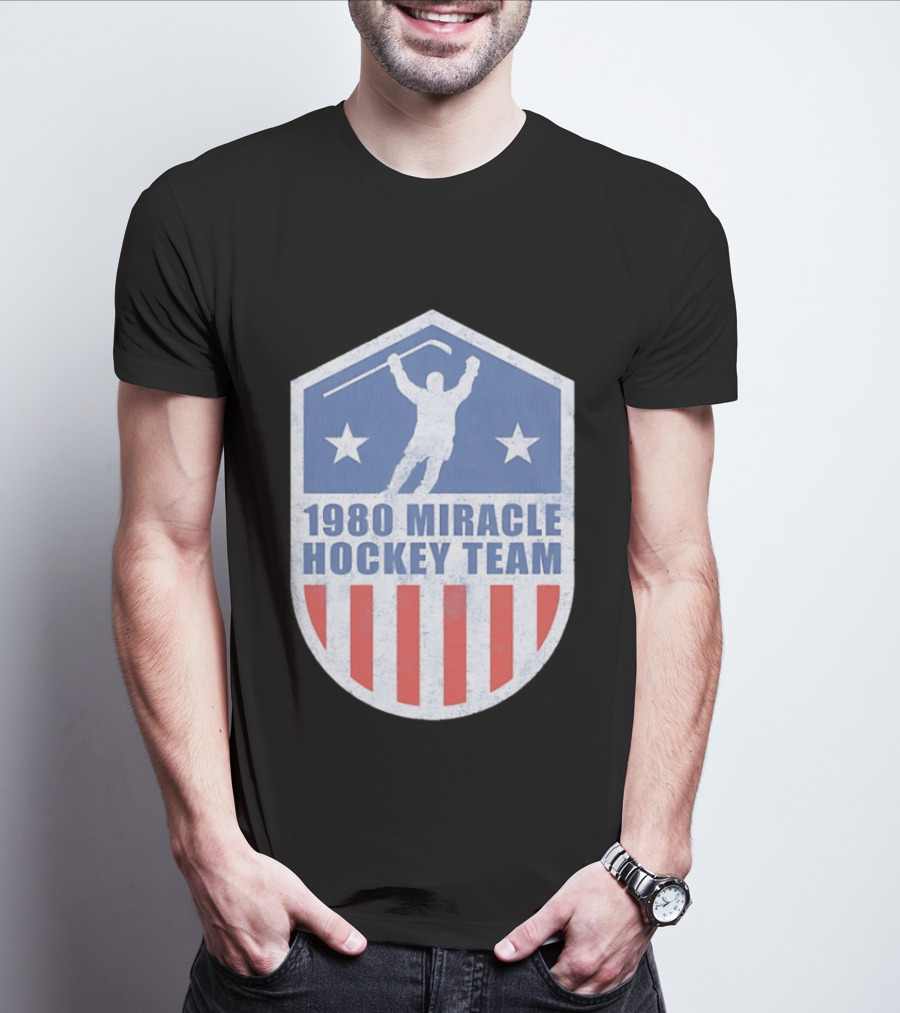1980 Miracle Hockey Team USA Victory Stars And Stripes T-Shirt