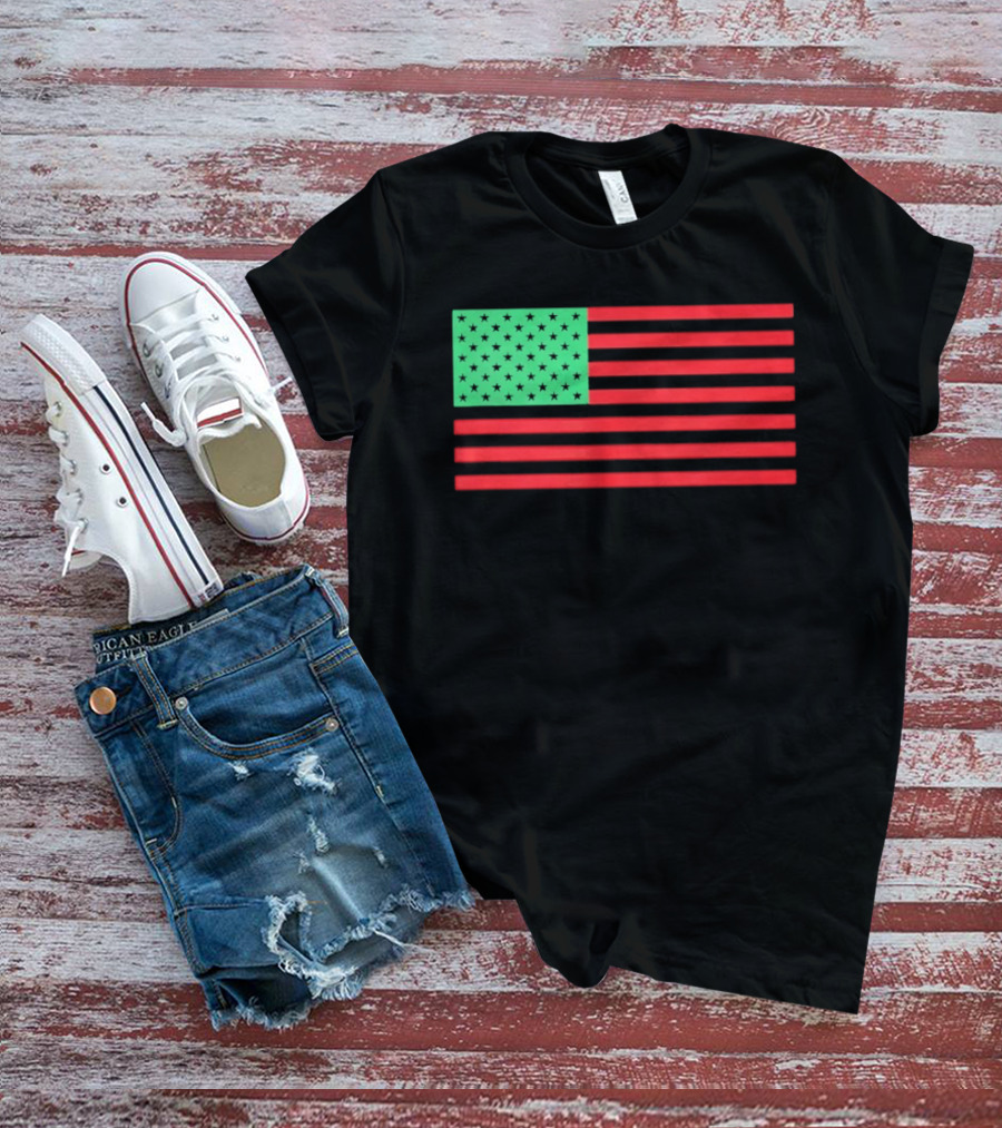 African American Red Green Black Flag T-Shirt
