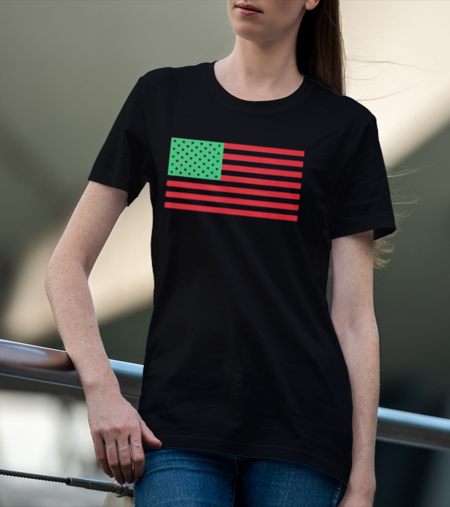 African American Red Green Black Flag T-Shirt
