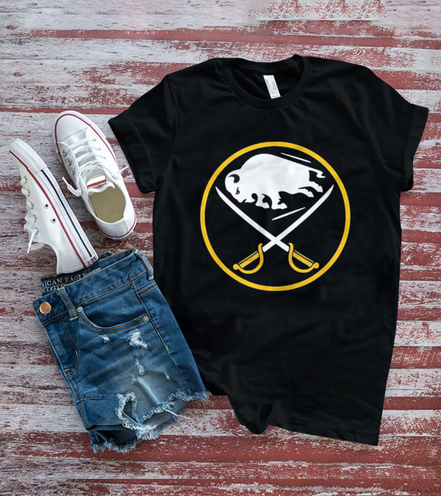Buffalo Bills Sabres Crossed Swords Royal T-Shirt