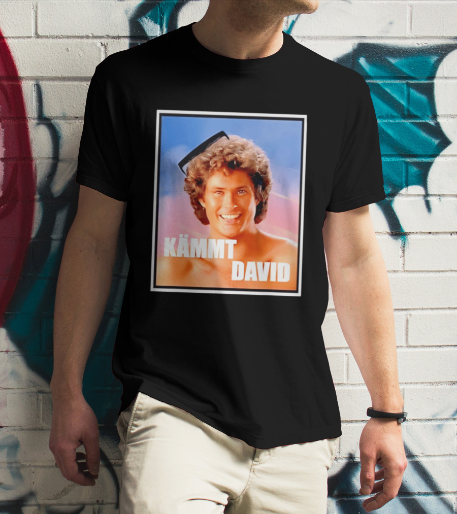Kämmt David Lustiger Satire Spruch Retro Filmstar Kamm T-Shirt