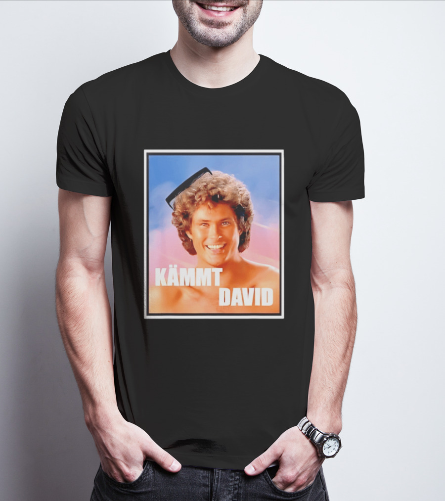Kämmt David Lustiger Satire Spruch Retro Filmstar Kamm T-Shirt
