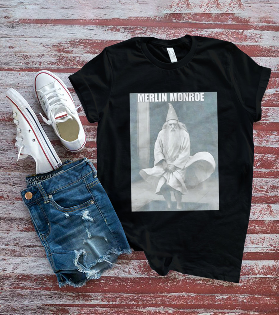 Merlin Monroe Gandalf Parody Seven Year Itch Wizard Wizardry T-Shirt