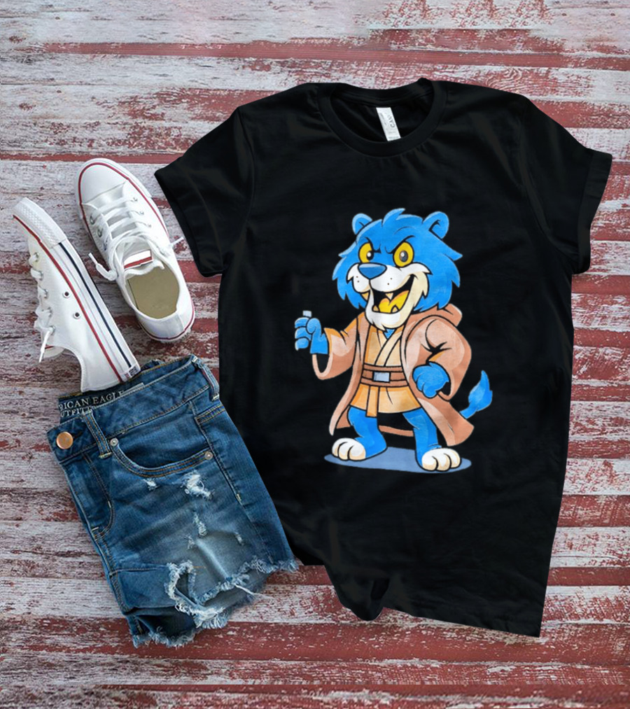 Star Wars Jedi Lion Wearing Robe New York Islanders Hockey T-Shirt