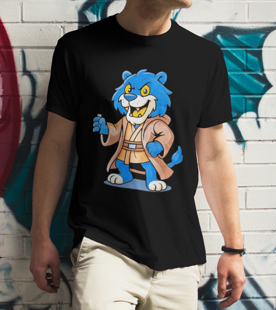 Star Wars Jedi Lion Wearing Robe New York Islanders Hockey T-Shirt