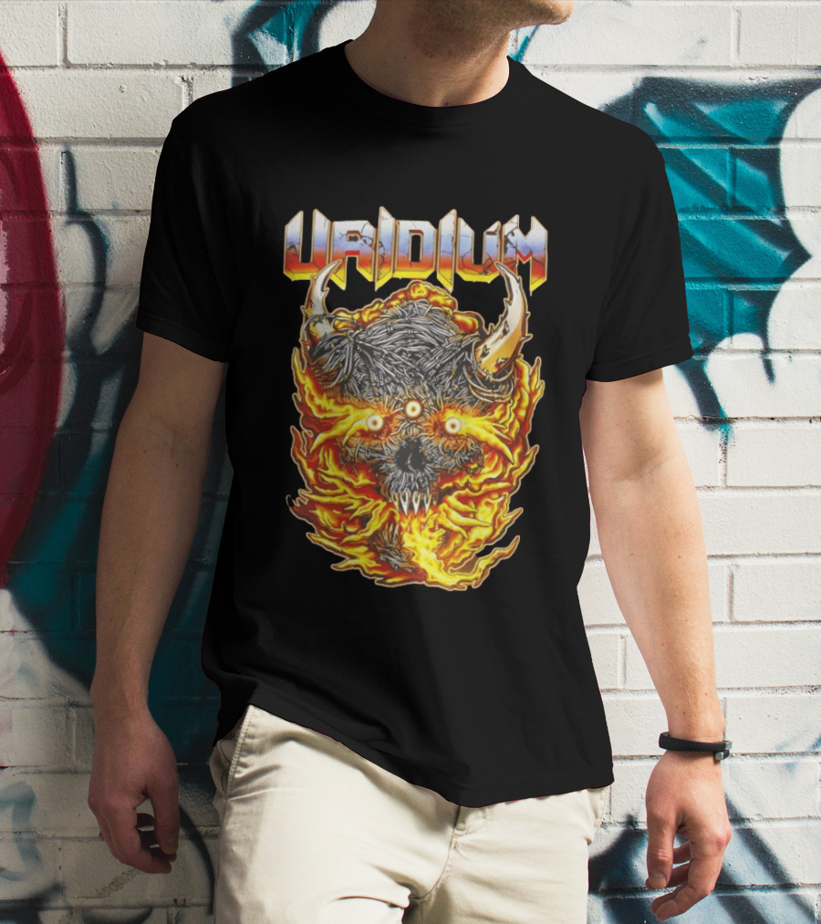 Uridium Heavy Metal Fiery Demon T-Shirt