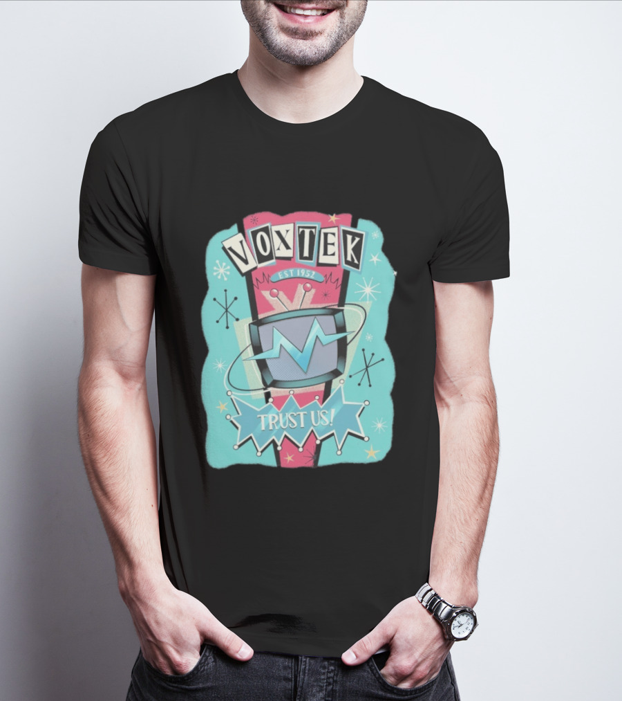 VoxTek Trust Us Retro 1952 Style With Television T-Shirt
