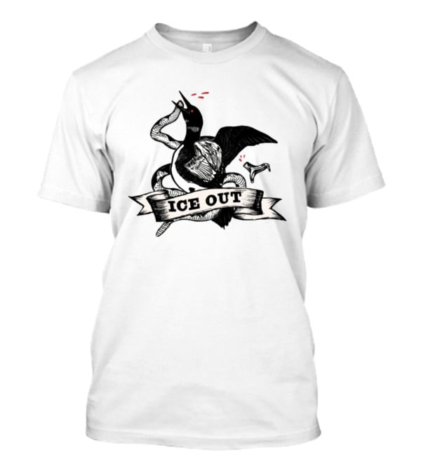 Minnesota Rebel Alliance ICE OUT Loon Protest Resistance State Bird T-Shirt