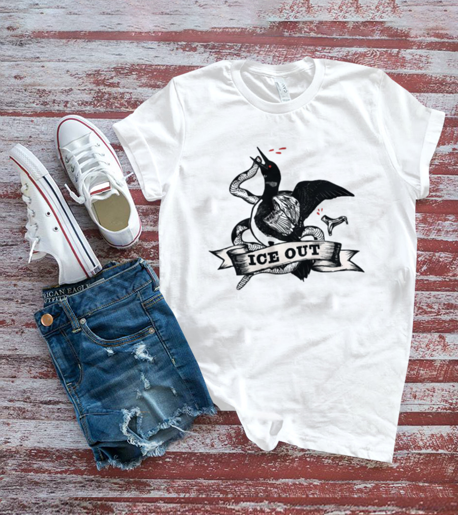 Minnesota Rebel Alliance ICE OUT Loon Protest Resistance State Bird T-Shirt