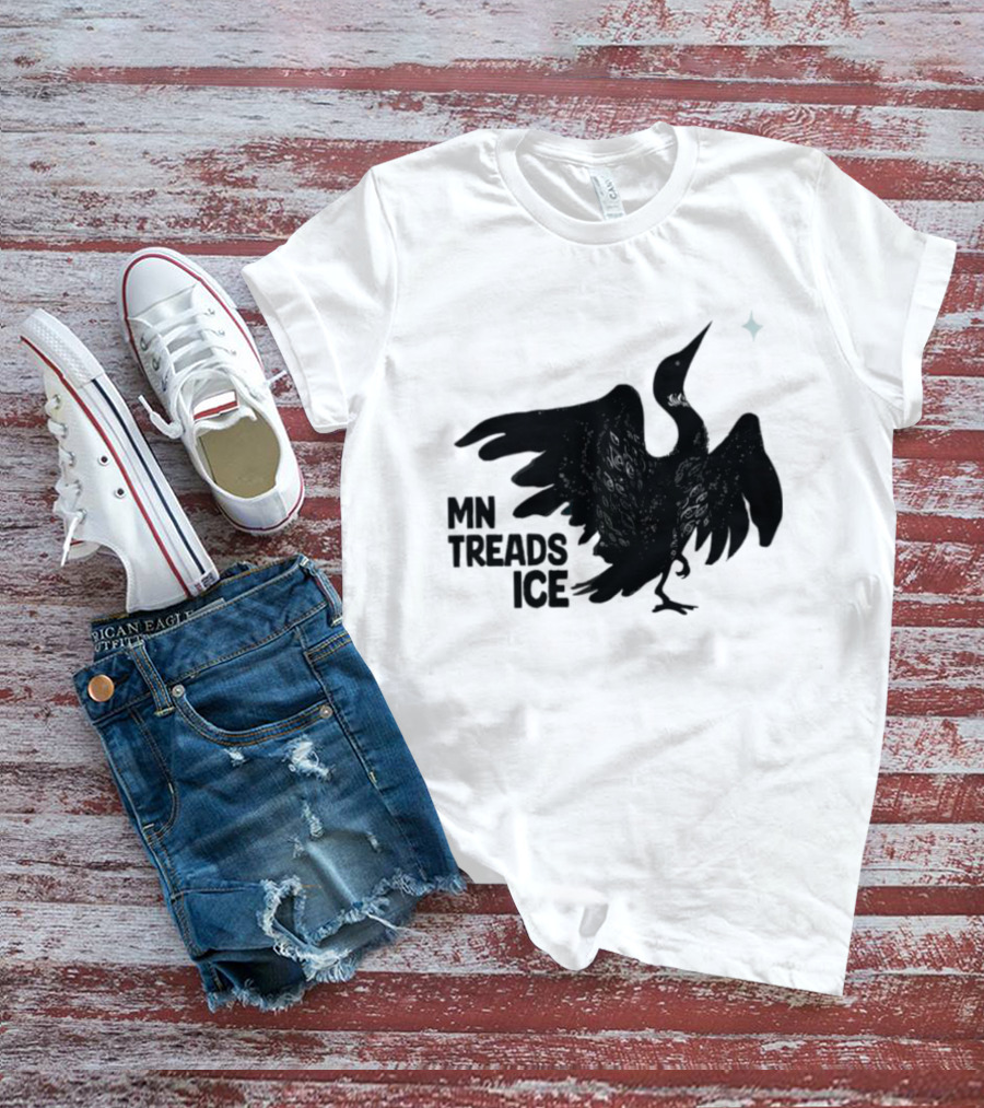 MN Treads Ice Rebel Loon Black Bird T-Shirt