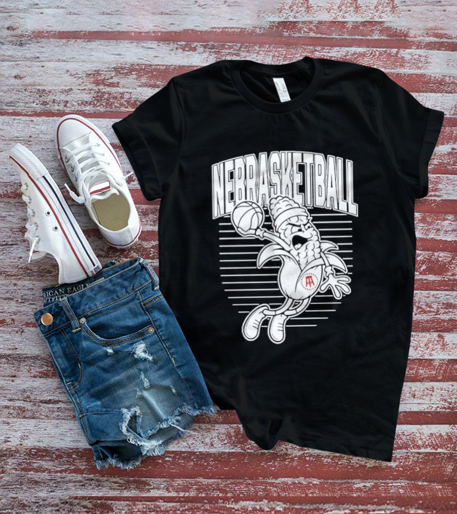 Nebraska Cornhuskers Basketball Slam Drunk Corn T-Shirt