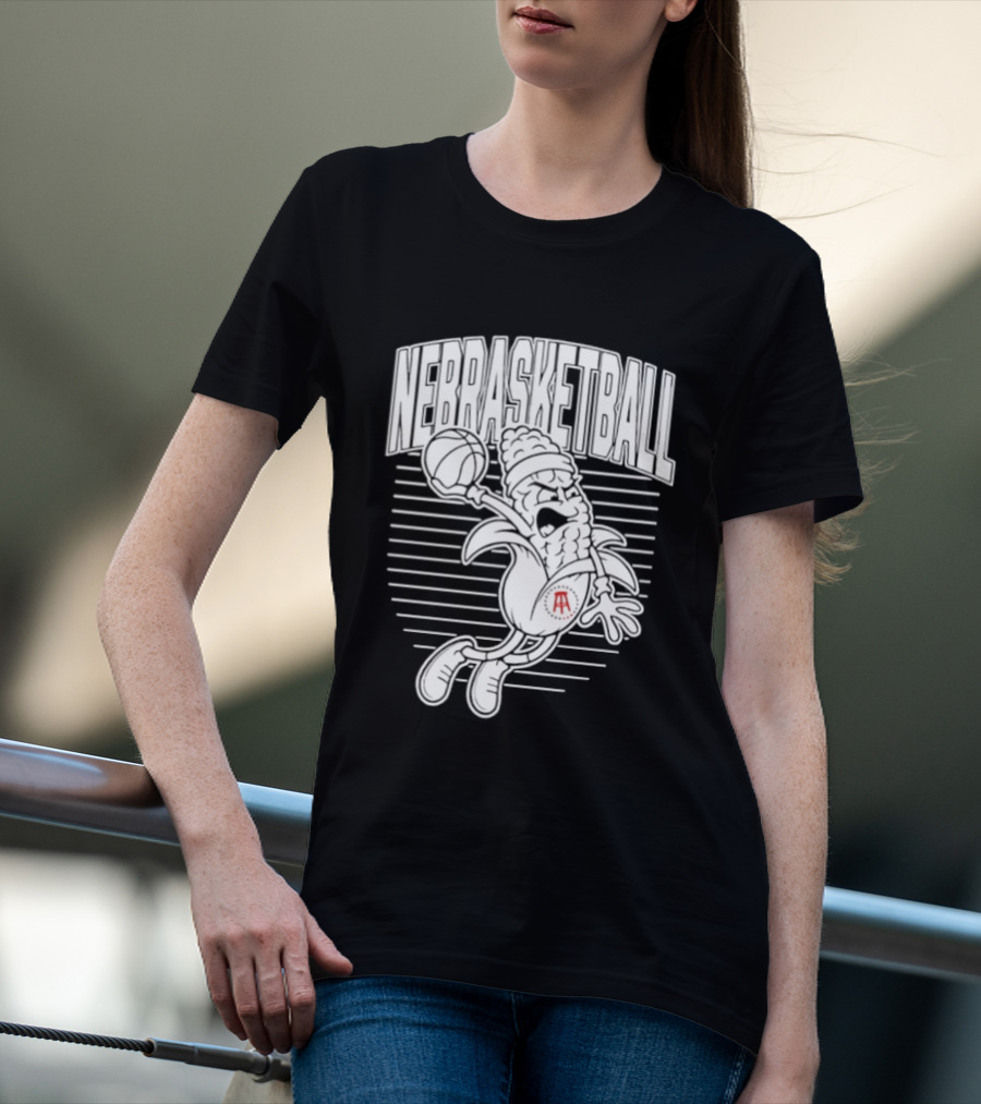 Nebraska Cornhuskers Basketball Slam Drunk Corn T-Shirt