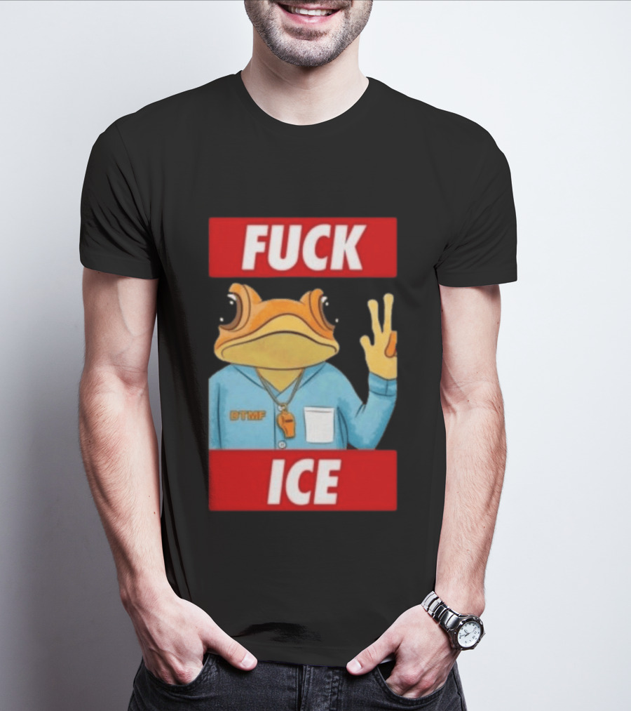 Sapo Concho Frog DTMF With Bold Statement Against ICE T-Shirt