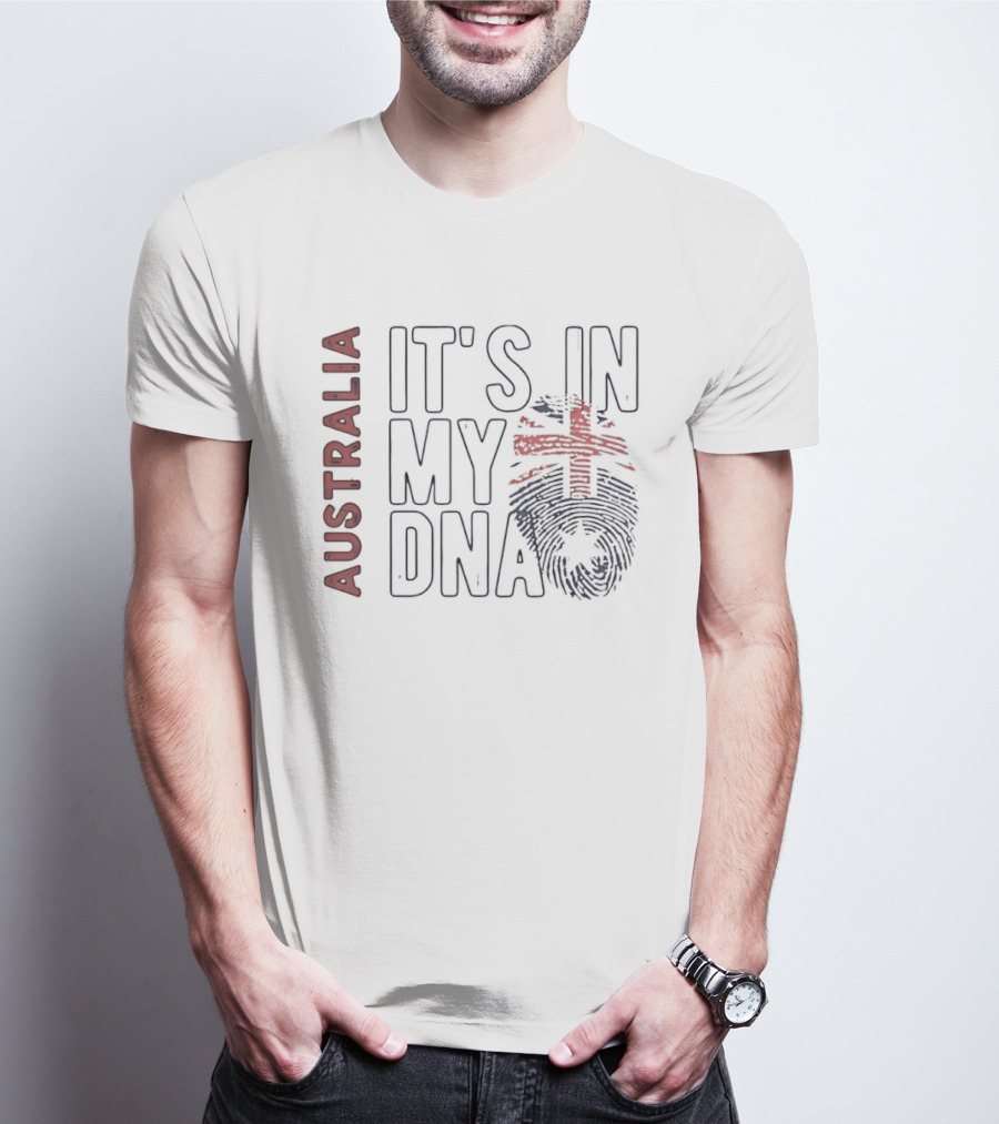 Australia It's In My DNA Fingerprint Flag T-Shirt