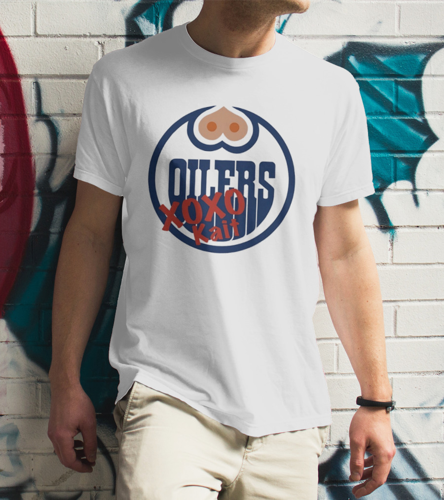 Edmonton Oilers XOXO Kait Retro Style Fan Merch T-Shirt