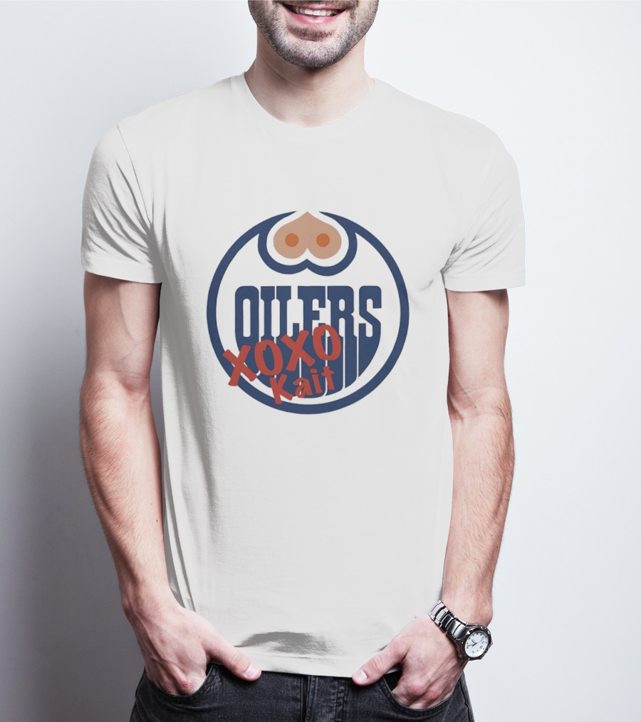 Edmonton Oilers XOXO Kait Retro Style Fan Merch T-Shirt