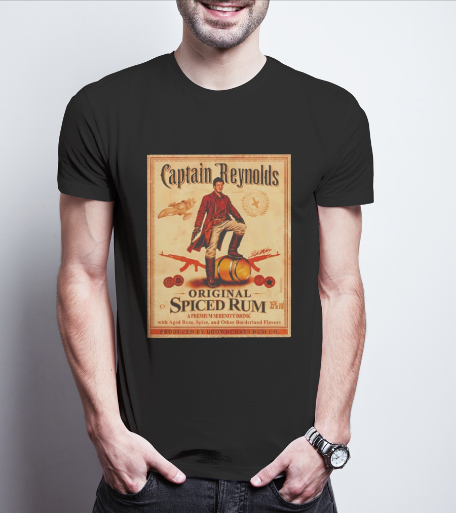 Captain Reynolds Original Spiced Rum Serenity Drink With Aged Rum Spice And Borderland Flavors T-Shirt