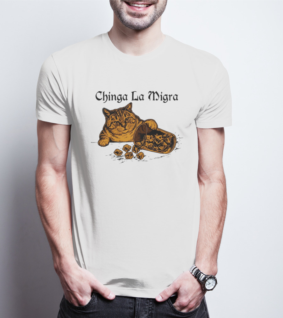Chinga La Migra Cat Anti ICE Protest Political T-Shirt