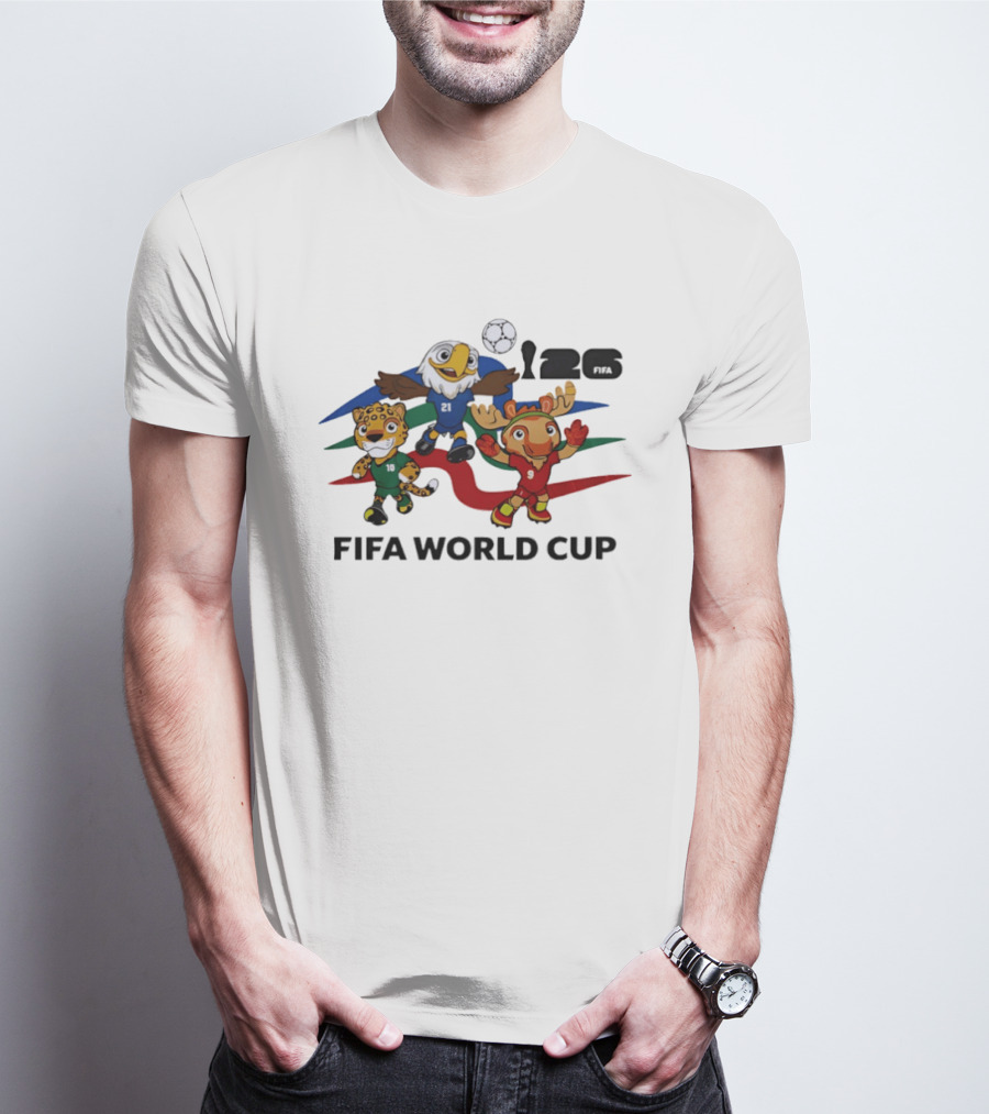 Maple Canada Zayu Mexico Clutch USA FIFA World Cup 2026 Mascots T-Shirt