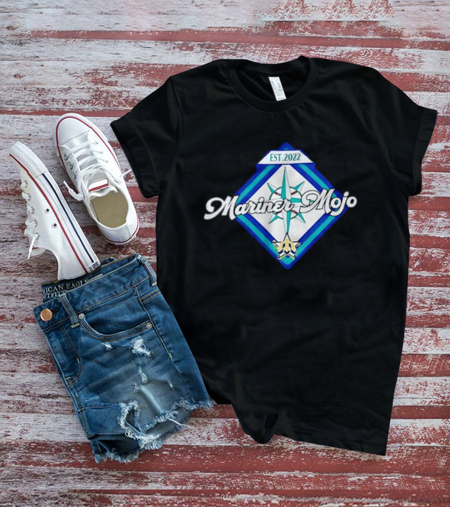 Seattle Mariners Mariner Mojo Est 2022 Compass Baseball T-Shirt